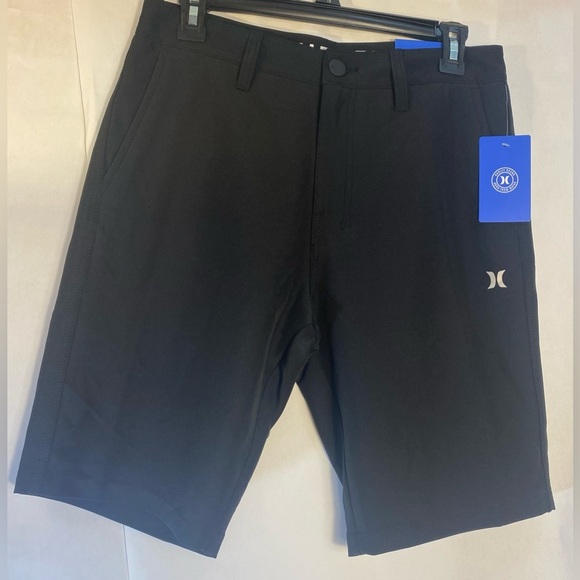 Hurley Men's Quick Hybrid Walk Shorts 4 Way Stretch - Black Size 28 - Picture 1 of 8